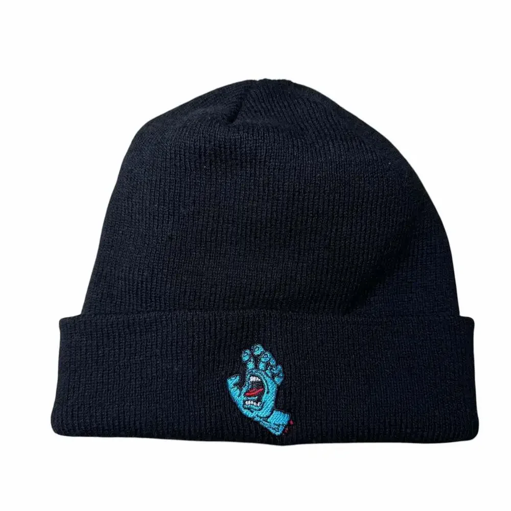 Santa Cruz Screaming Hand Long Shoreman Beanie Black